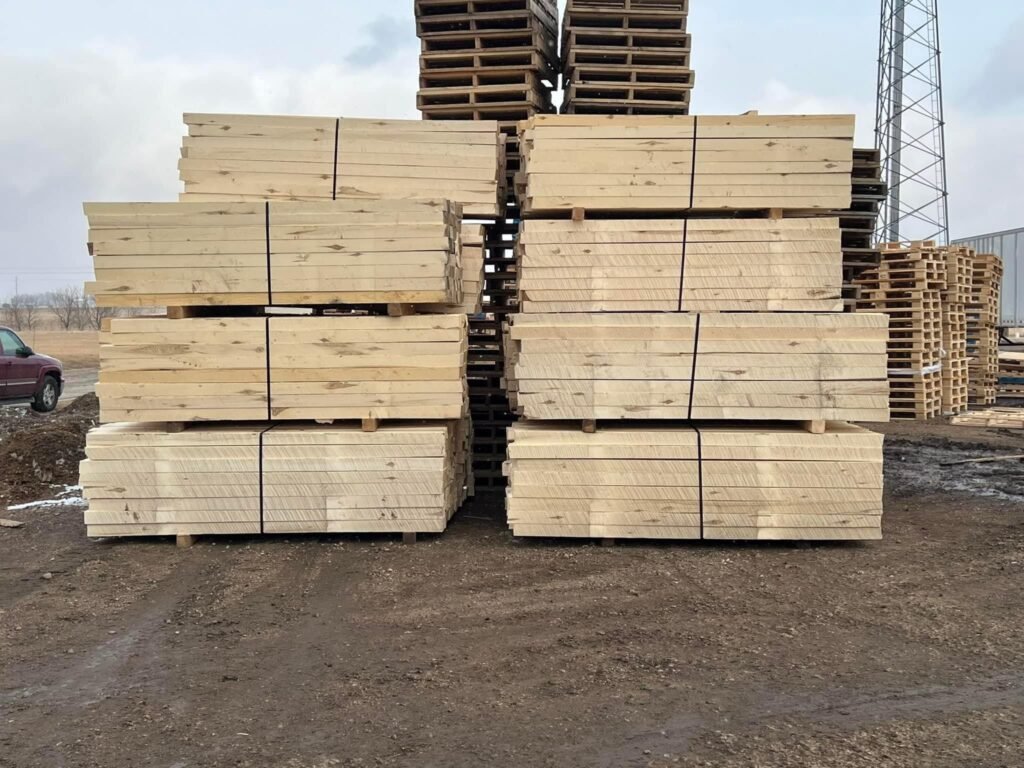Raw lumber to be made into pallets at MBN Pallets